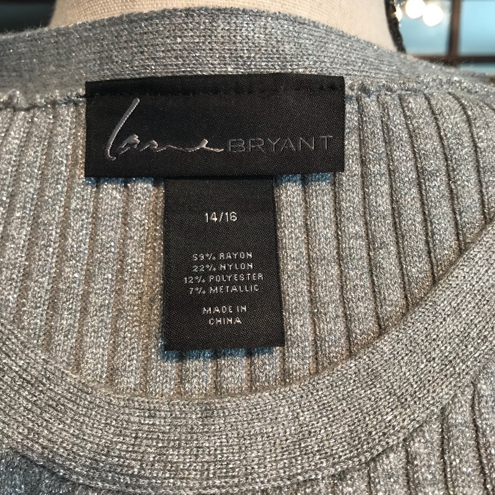 NWOT Lane Bryant Metallic Ribbed Sweater - Picture 5 of 5